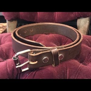 Tanner Goods artisan leather belt with buckle 40”